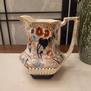 Victorian Era Keeling Staffordshire Losol Ware Jug Pitcher